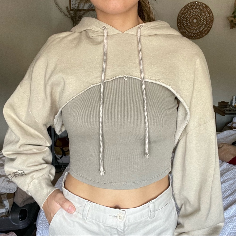 Zara cropped hoodie